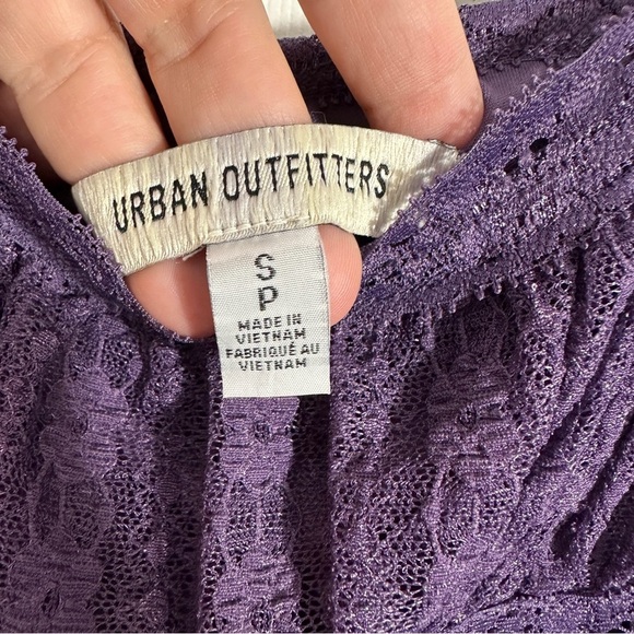 Urban Outfitters Nikita Lace Hanky Hem midi dress, purple, sz S, NEW - Picture 4 of 16